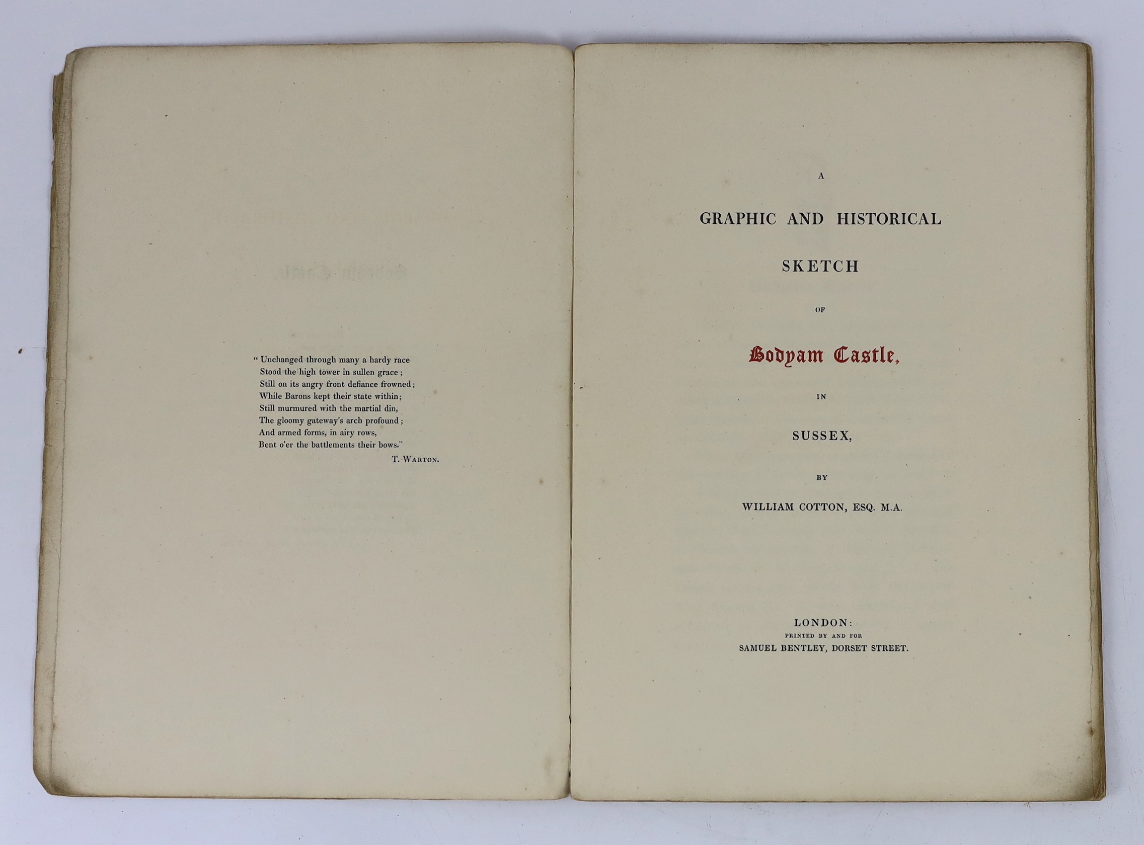 SUSSEX: Lower, Mark Antony - A Hand-Book for Lewes ... With notices of the recent discoveries at the Priory. frontis and num. engraved text illus., original printed wrappers, uncut, sm.8vo. (?1846)